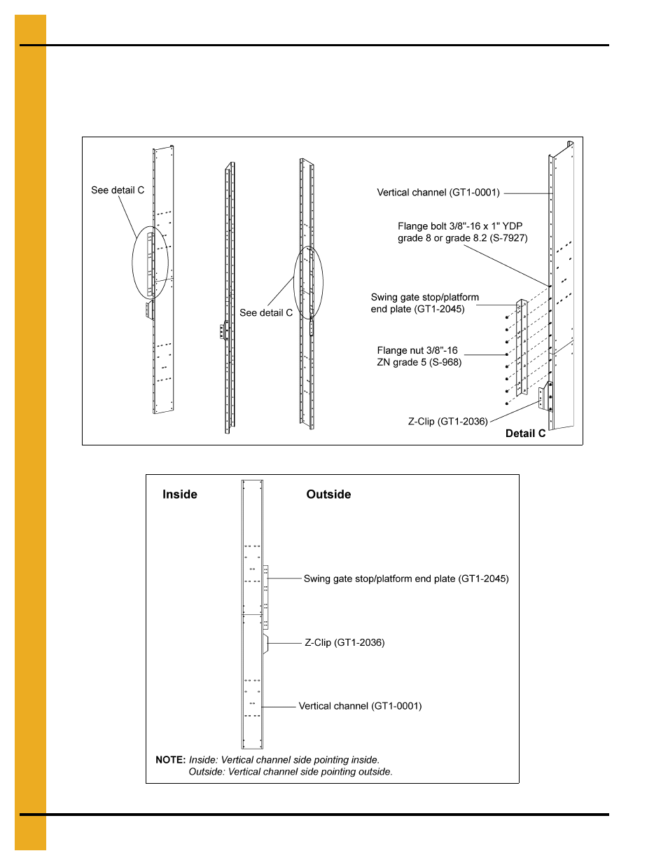 Installing swing gate stop (gt1-2045) | Grain Systems PNEG-1853 User Manual | Page 42 / 78