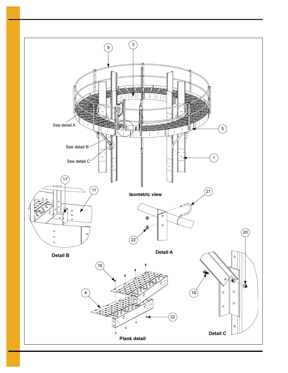 12' outside fan style catwalk (gt4-1039-12f) | Grain Systems PNEG-1853 User Manual | Page 60 / 78