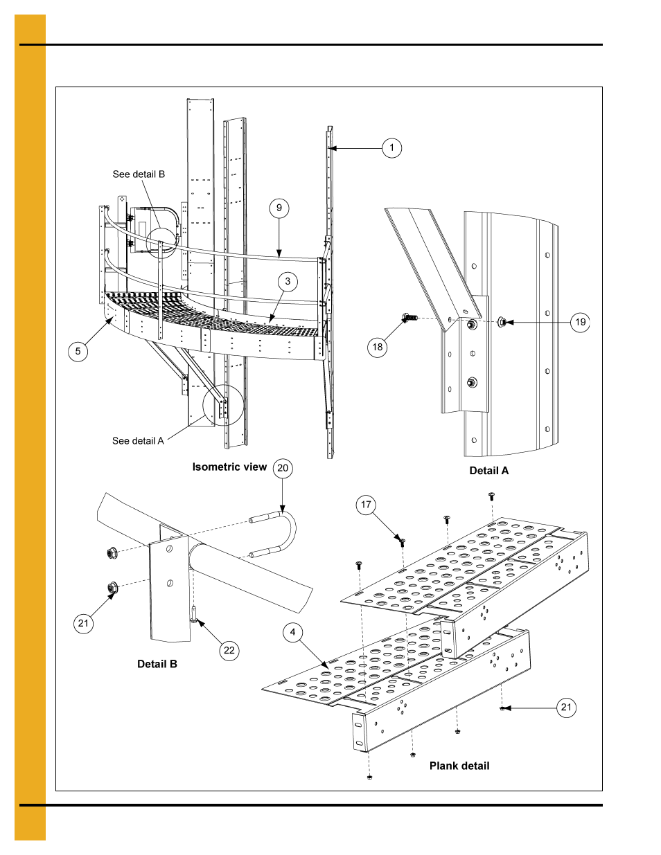 12' offset fan style platform (gt4-1047-12f) | Grain Systems PNEG-1853 User Manual | Page 68 / 78