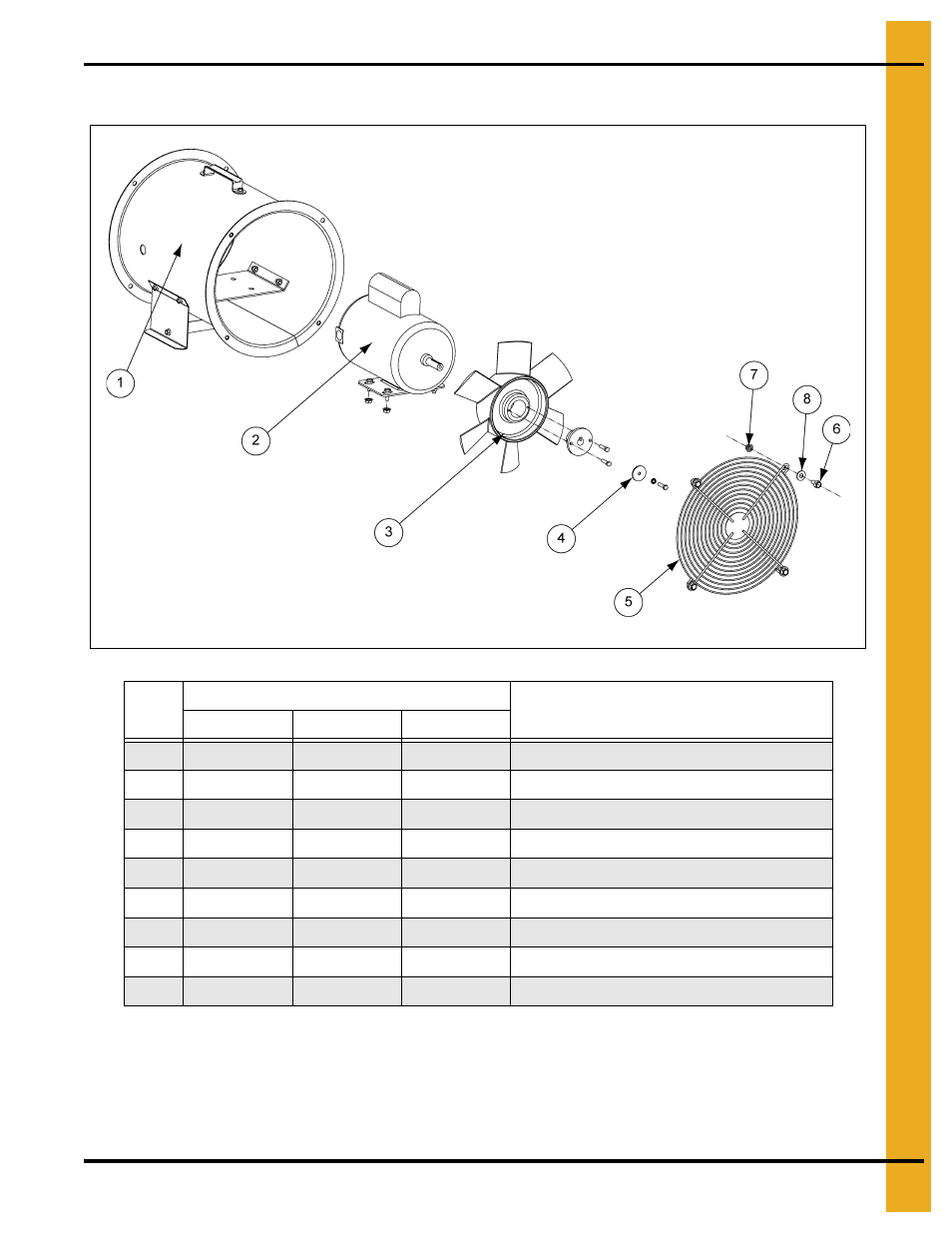 Parts list, Chapter 9 parts list, 12''-14'' fan parts | Grain Systems PNEG-010 User Manual | Page 27 / 40