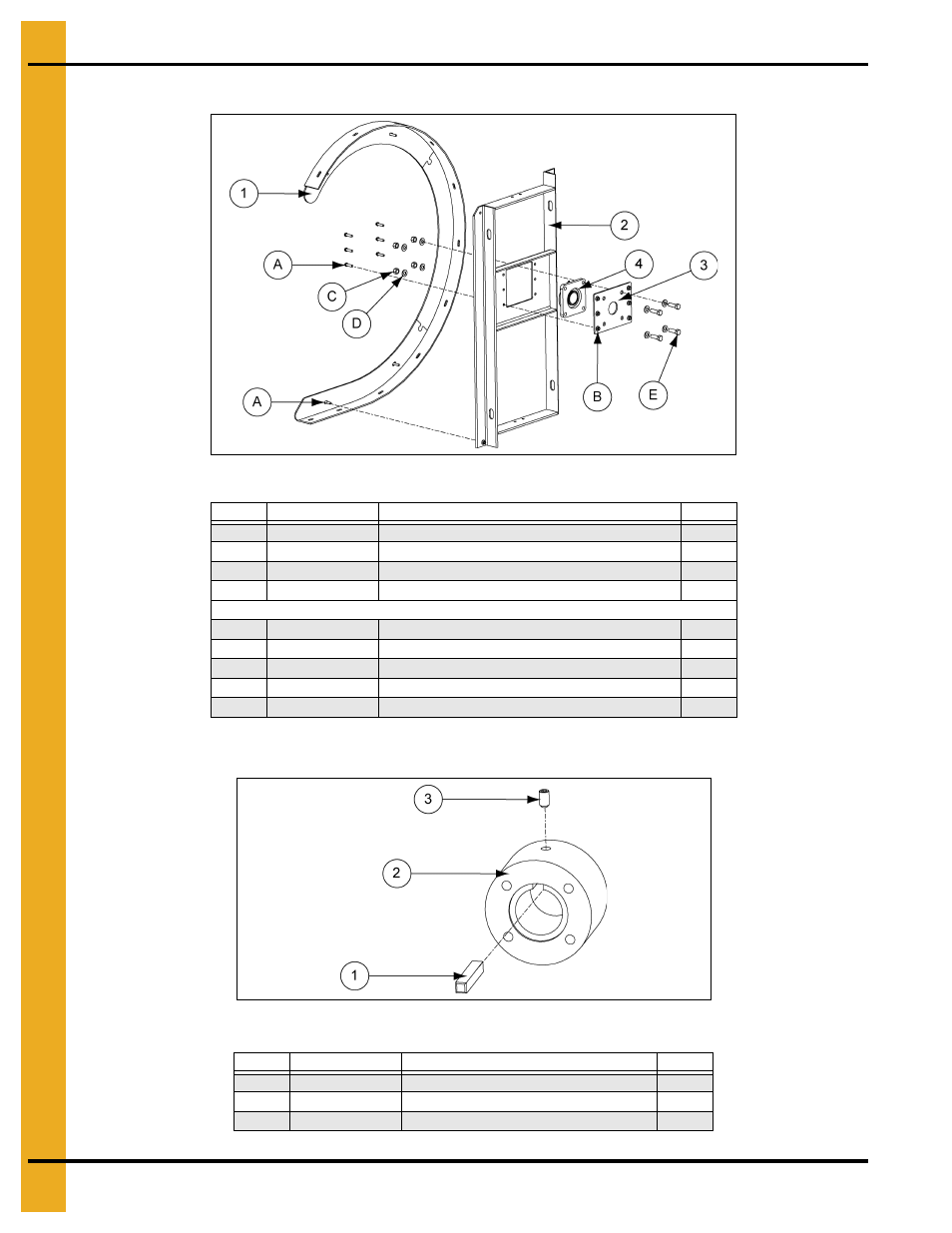 Internal bearing arch assembly - double inlet fan, Companion flange kit - c-8570, Parts list | Grain Systems PNEG-163-08 User Manual | Page 46 / 78