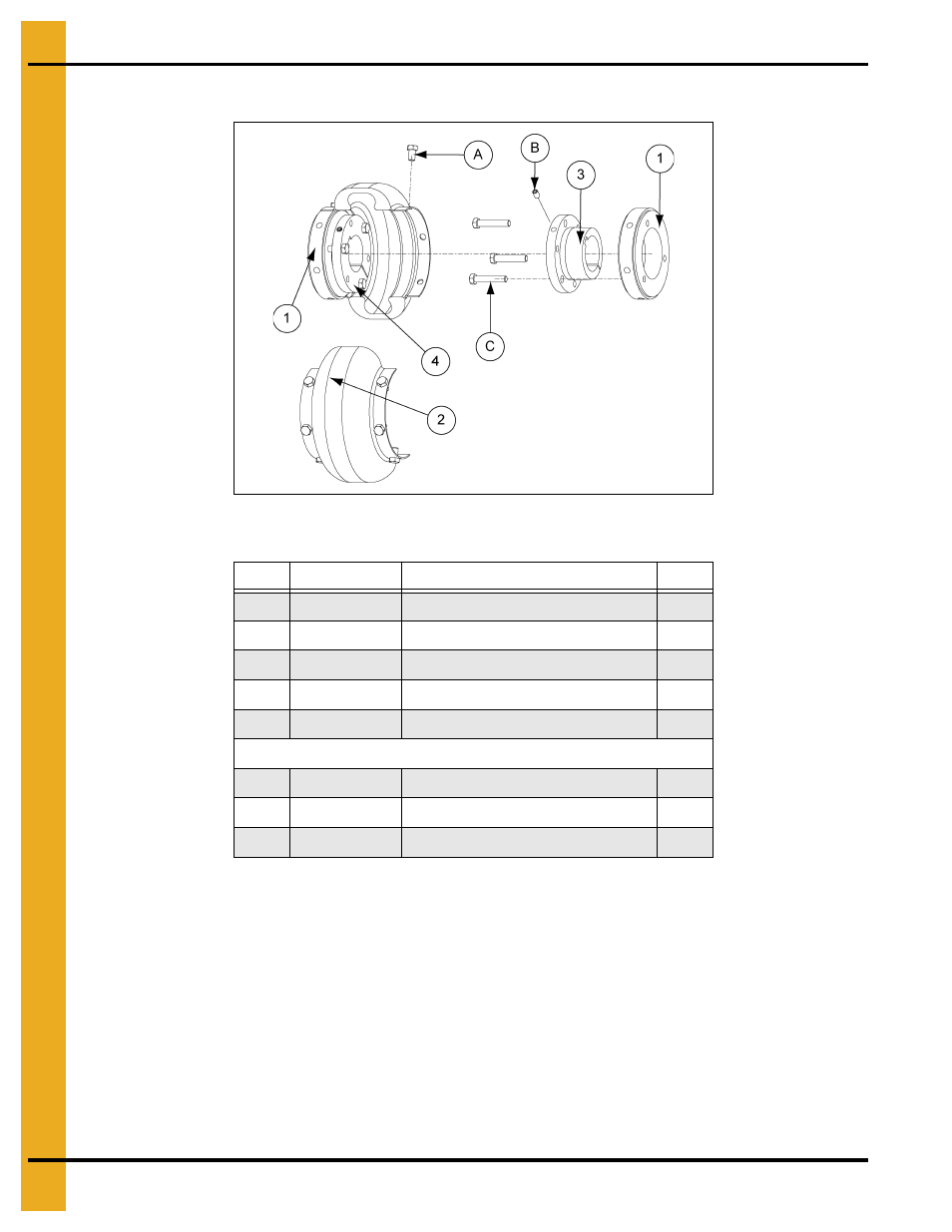 Shaft coupling, Parts list | Grain Systems PNEG-163-08 User Manual | Page 48 / 78