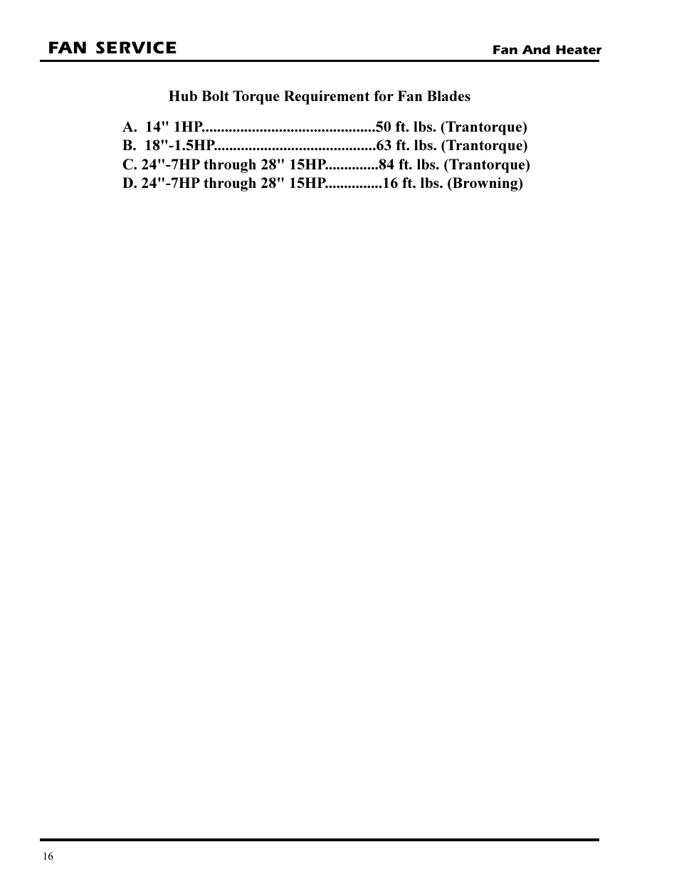 Fan service | Grain Systems PNEG-377 User Manual | Page 16 / 98