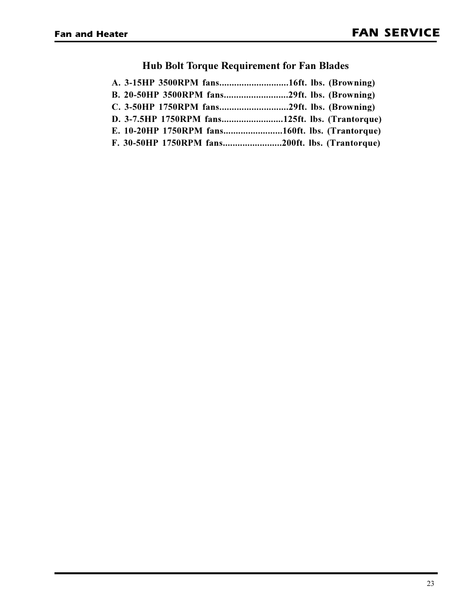 Fan service | Grain Systems PNEG-377 User Manual | Page 23 / 98