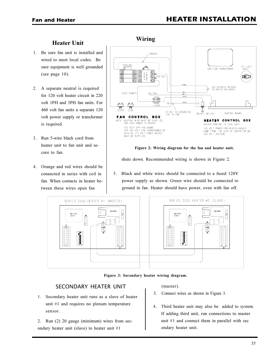 Heater installation, Wiring heater unit | Grain Systems PNEG-377 User Manual | Page 35 / 98