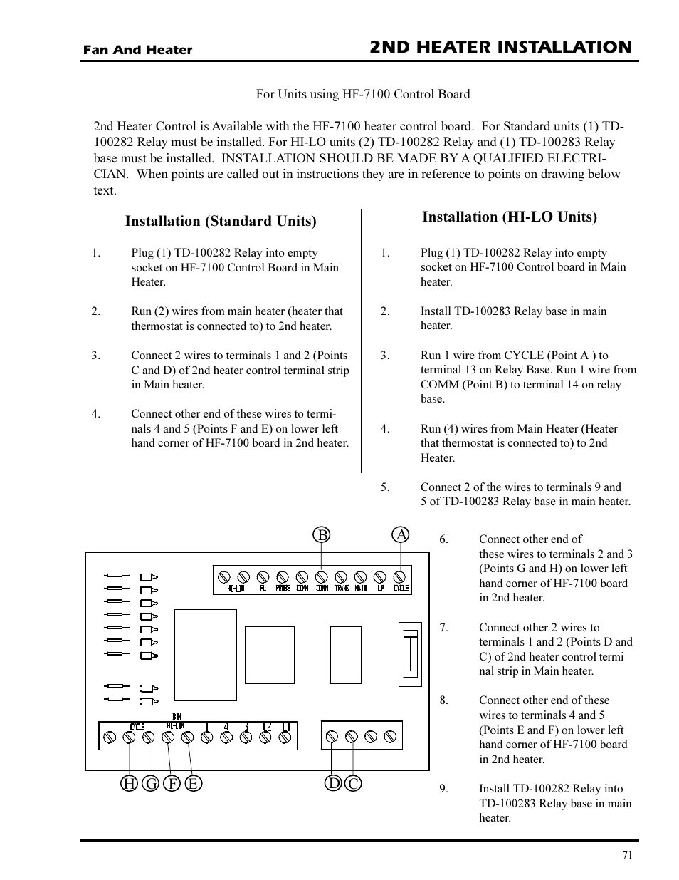 2nd heater installation | Grain Systems PNEG-377 User Manual | Page 71 / 98