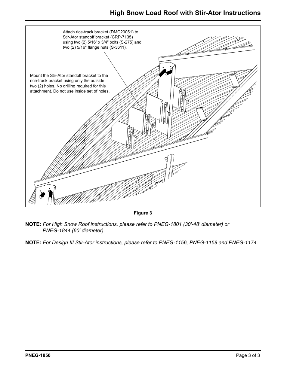 High snow load roof with stir-ator instructions | Grain Systems Bin Accessories PNEG-1850 User Manual | Page 3 / 3