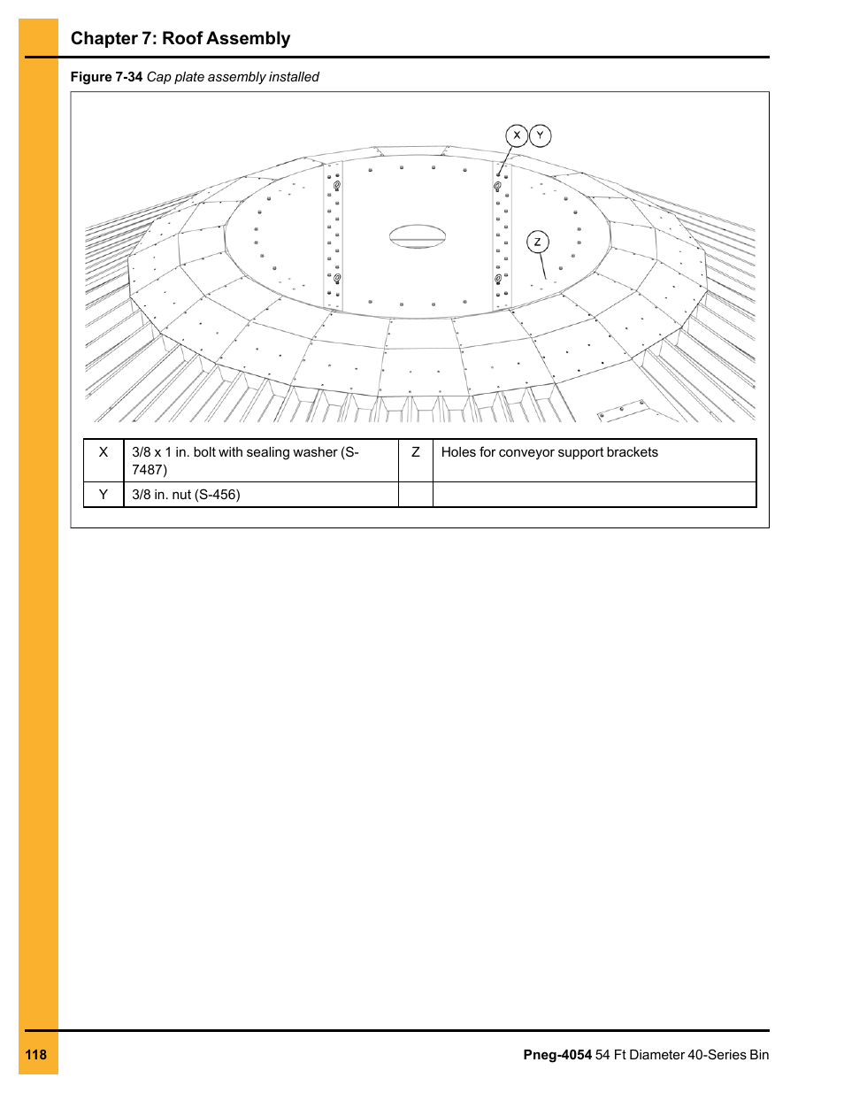 Chapter 7: roof assembly | Grain Systems Tanks PNEG-4054 User Manual | Page 118 / 164