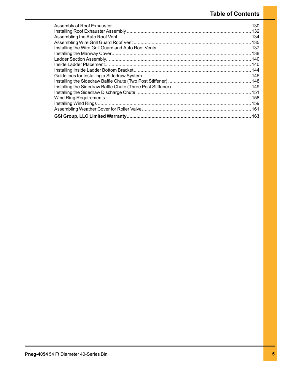 Grain Systems Tanks PNEG-4054 User Manual | Page 5 / 164