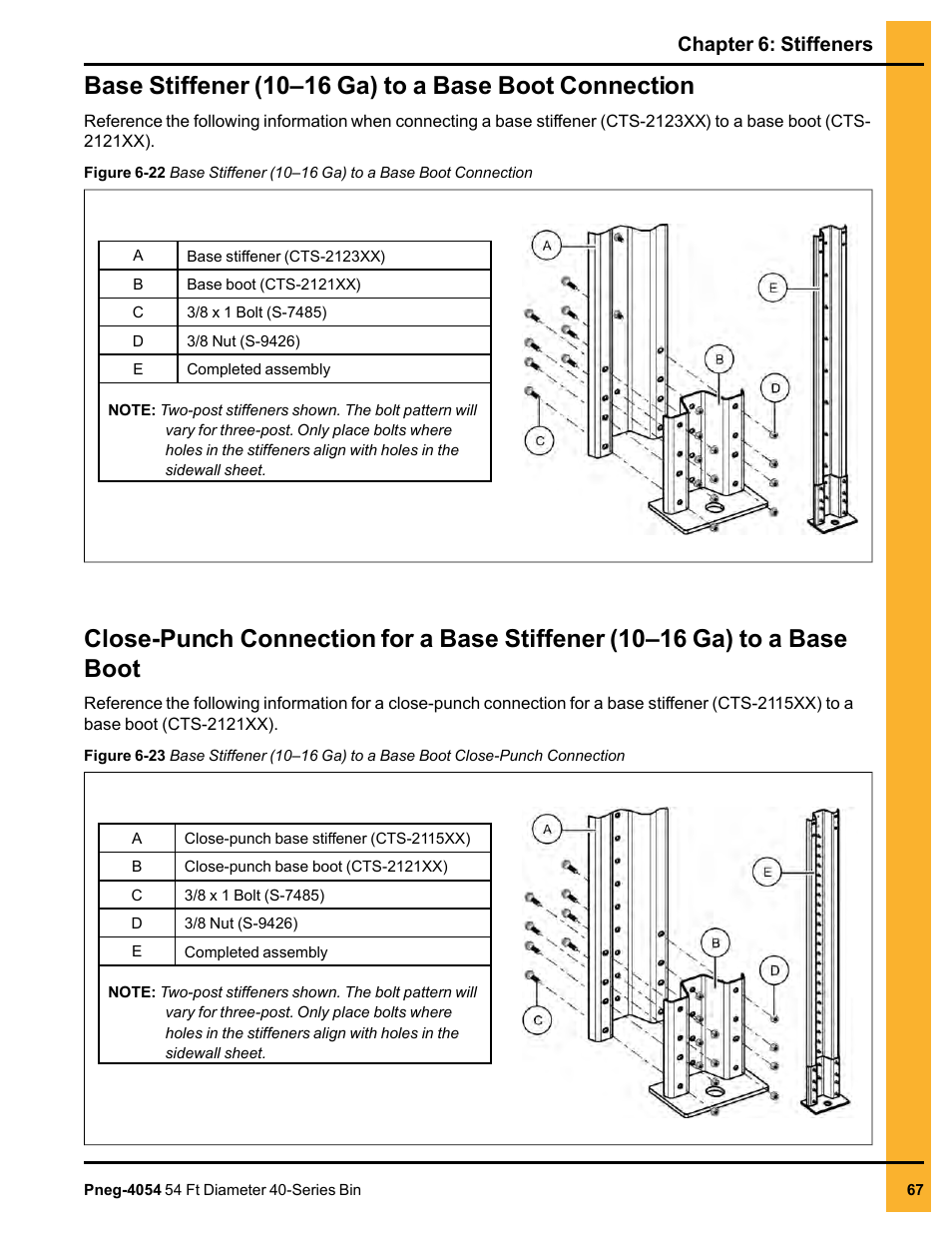 Chapter 6: stiffeners | Grain Systems Tanks PNEG-4054 User Manual | Page 67 / 164