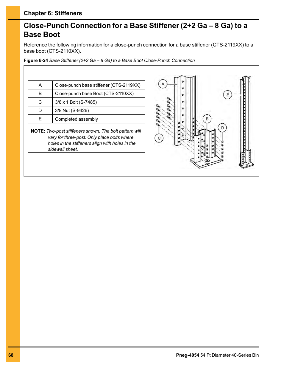 Chapter 6: stiffeners | Grain Systems Tanks PNEG-4054 User Manual | Page 68 / 164