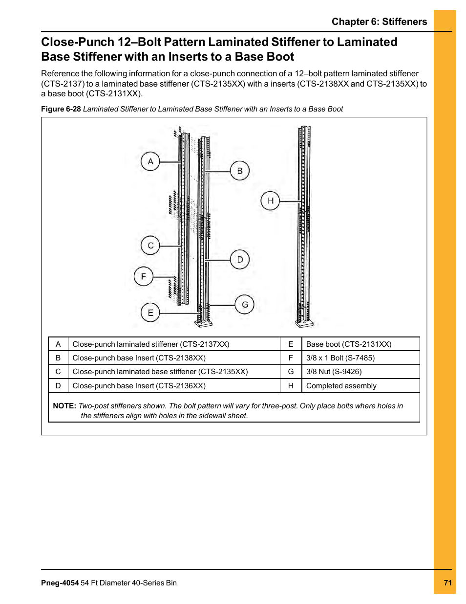 Base boot, To a base boot, Chapter 6: stiffeners | Grain Systems Tanks PNEG-4054 User Manual | Page 71 / 164