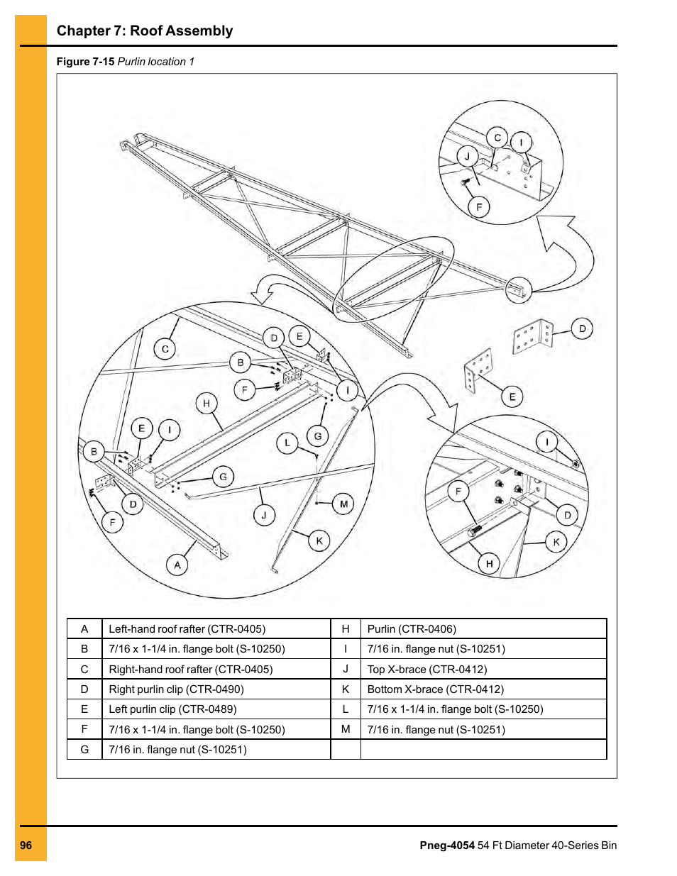 Chapter 7: roof assembly | Grain Systems Tanks PNEG-4054 User Manual | Page 96 / 164