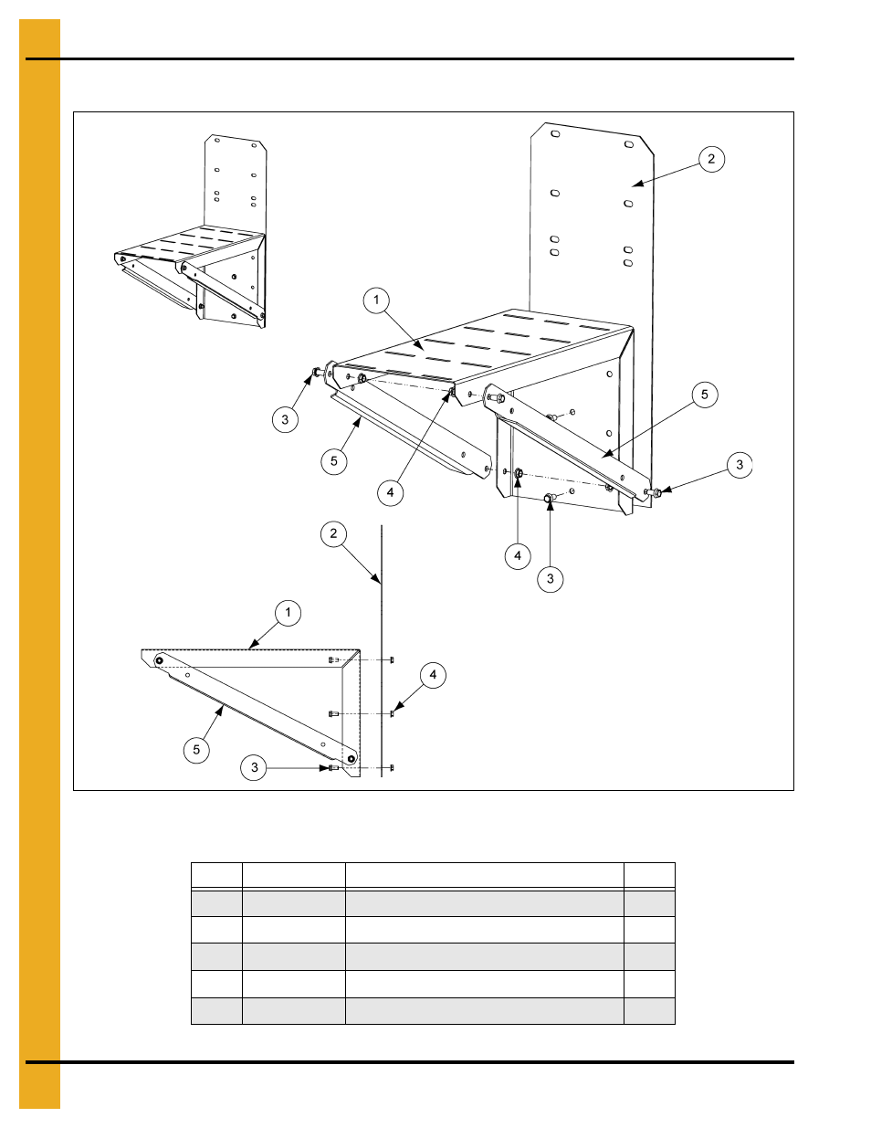 Dryer dimensions, stiffener and catwalk locations, Catwalk support assembly at stiffener | Grain Systems PNEG-1744 User Manual | Page 6 / 20