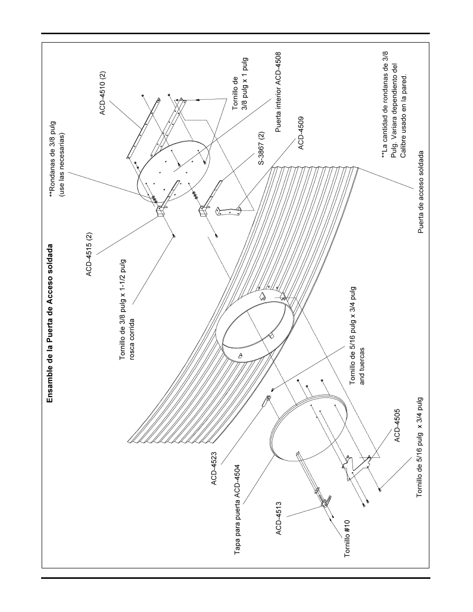Access door weldment assembly | Grain Systems Bin Accessories PNEG-325 User Manual | Page 2 / 2