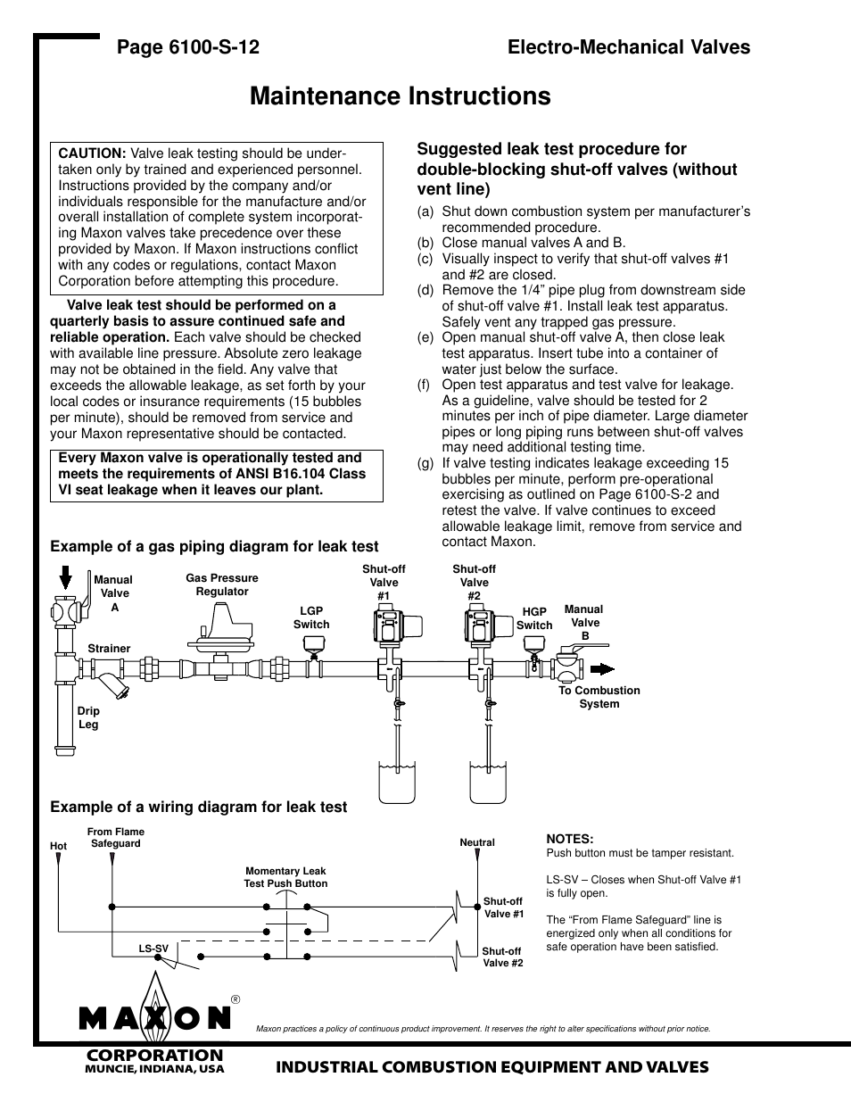 Maintenance instructions, Corporation | Grain Systems PNEG-526 User Manual | Page 126 / 192
