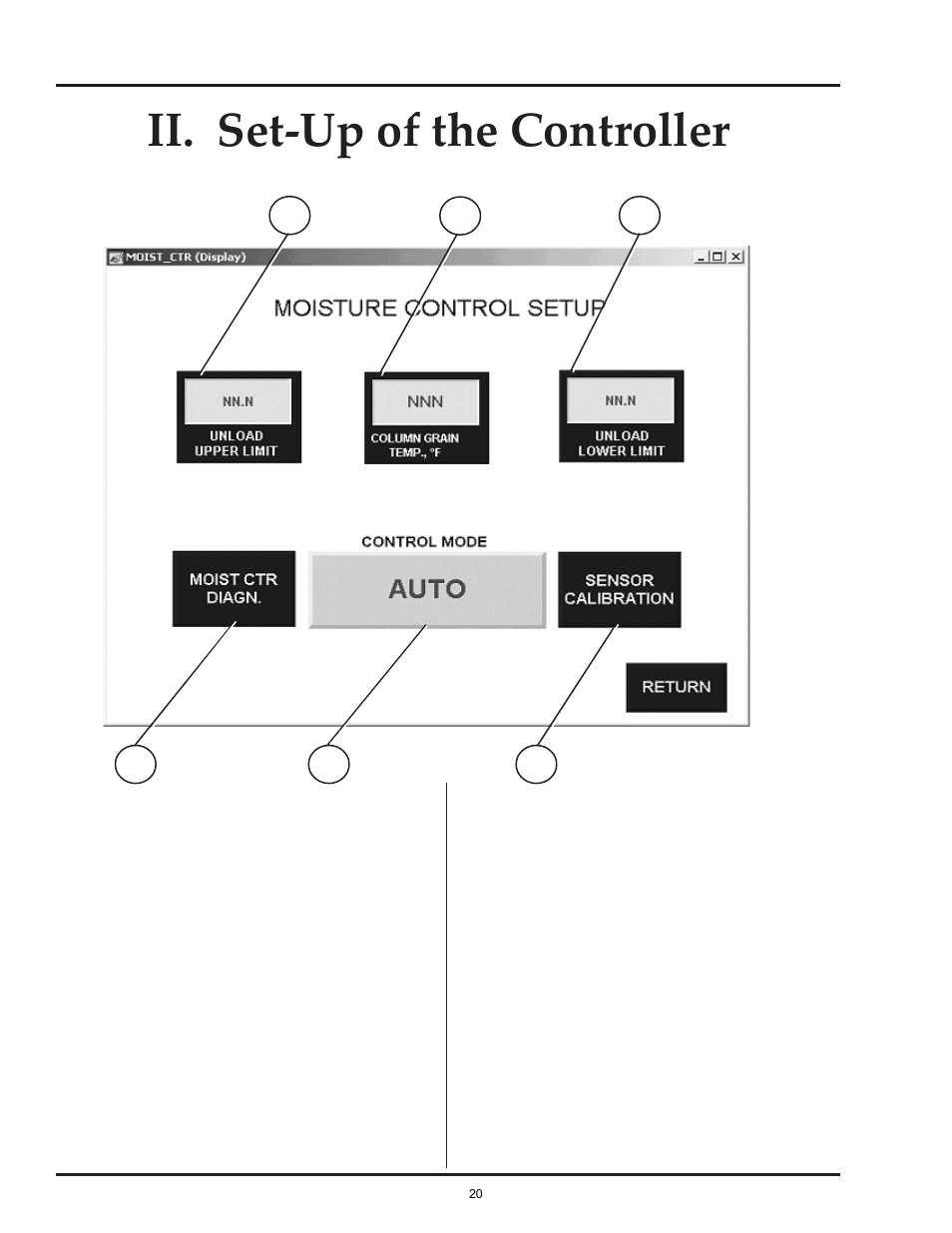 Ii. set-up of the controller | Grain Systems PNEG-526 User Manual | Page 20 / 192