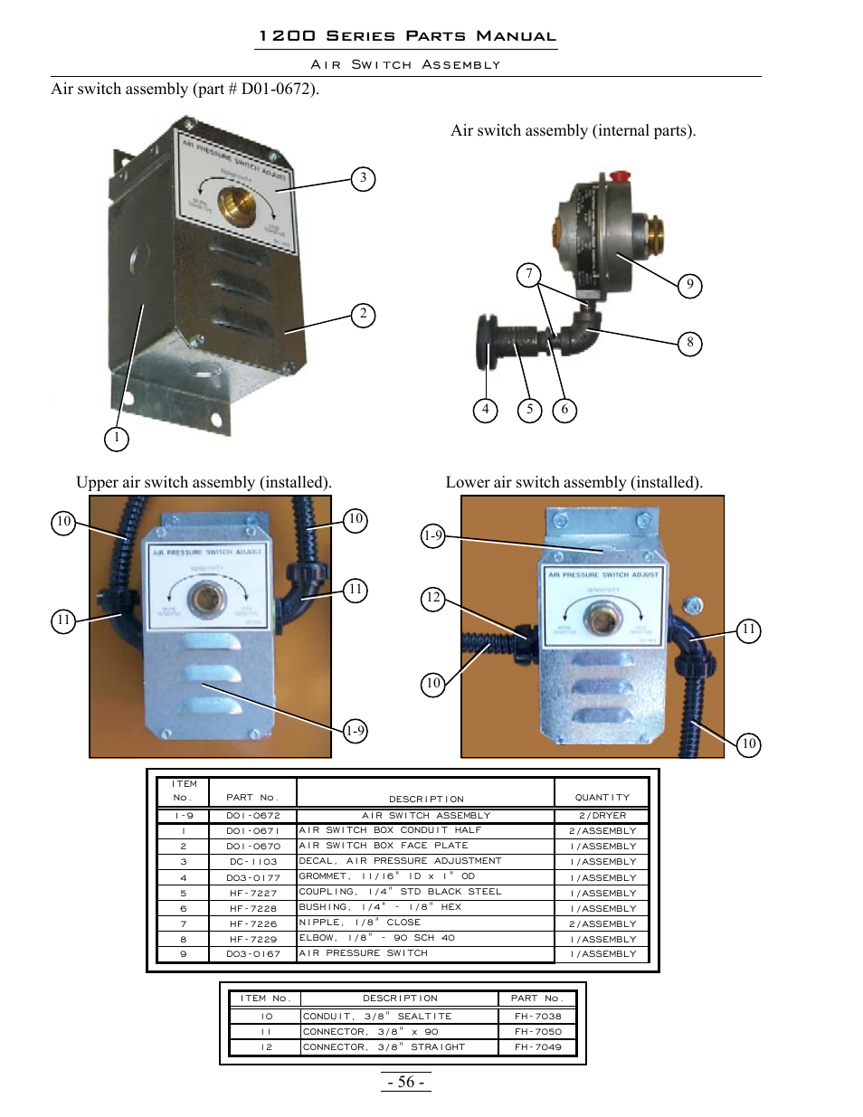 1200 series parts manual | Grain Systems PNEG-1342 User Manual | Page 56 / 72