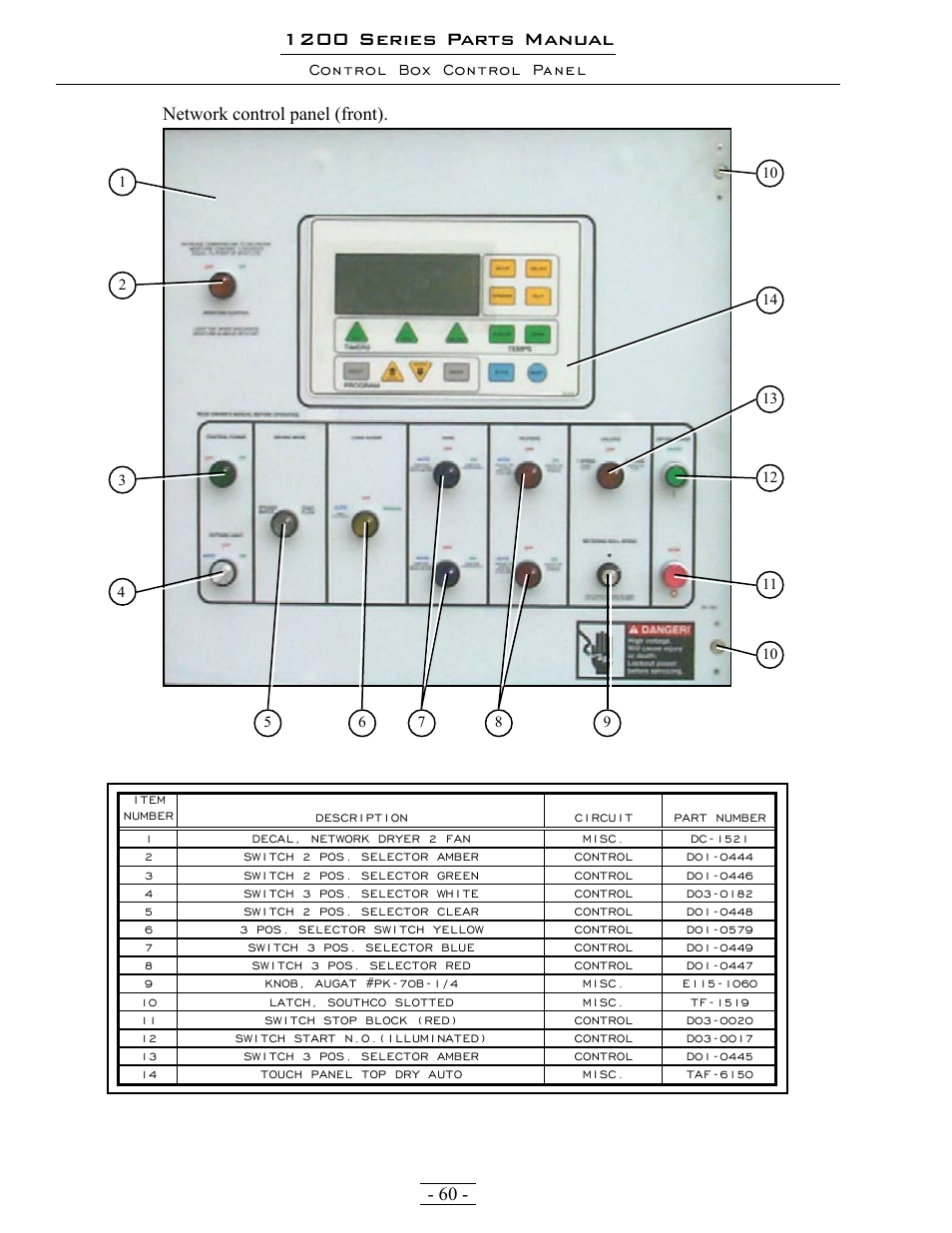 1200 series parts manual | Grain Systems PNEG-1342 User Manual | Page 60 / 72