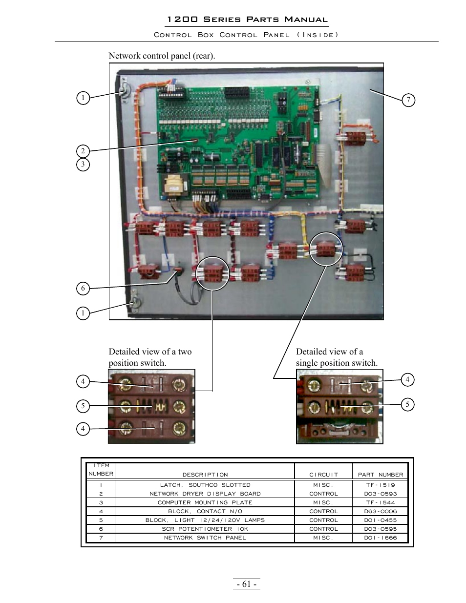 1200 series parts manual | Grain Systems PNEG-1342 User Manual | Page 61 / 72