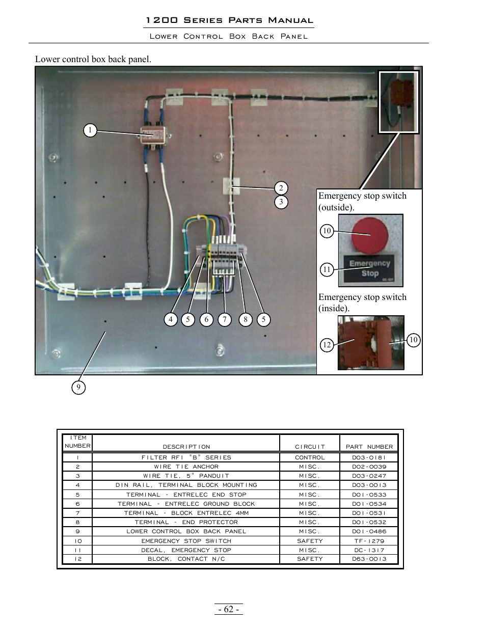 1200 series parts manual | Grain Systems PNEG-1342 User Manual | Page 62 / 72