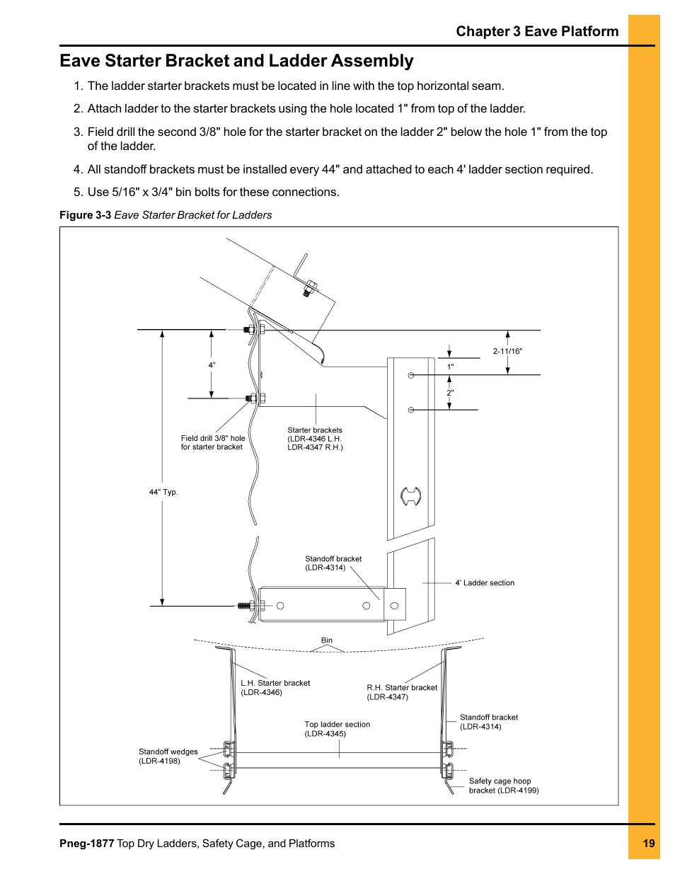 Eave starter bracket and ladder assembly | Grain Systems PNEG-1877 User Manual | Page 19 / 36