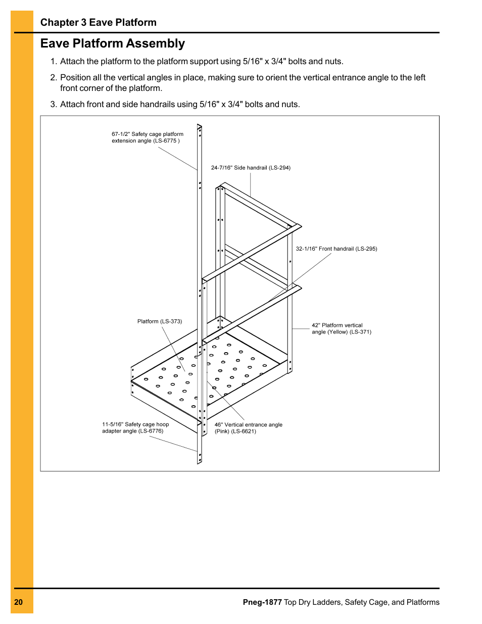 Eave platform assembly | Grain Systems PNEG-1877 User Manual | Page 20 / 36