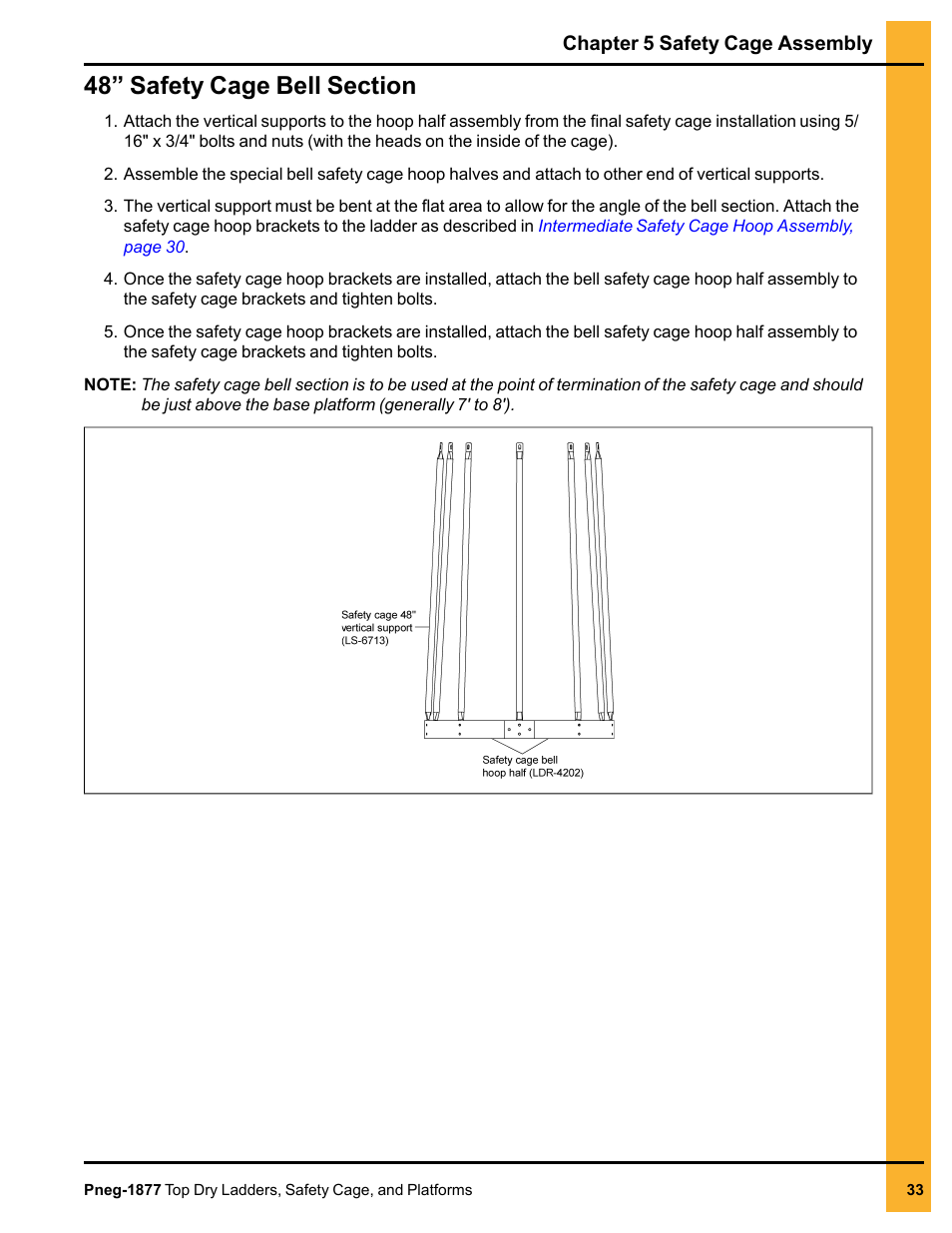 48” safety cage bell section | Grain Systems PNEG-1877 User Manual | Page 33 / 36