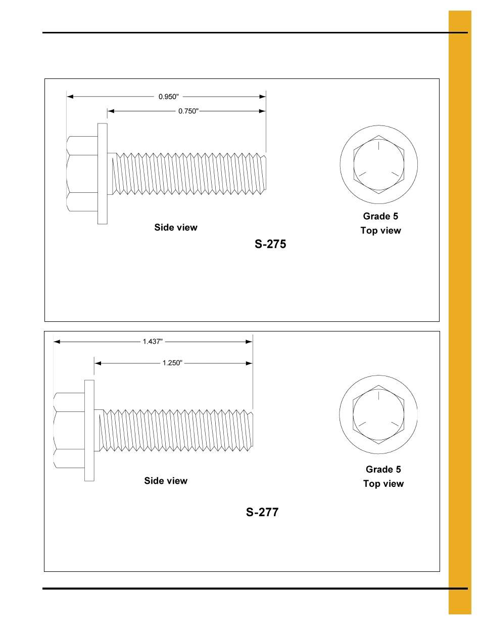 Bolt identification | Grain Systems Tanks PNEG-1400 User Manual | Page 23 / 54