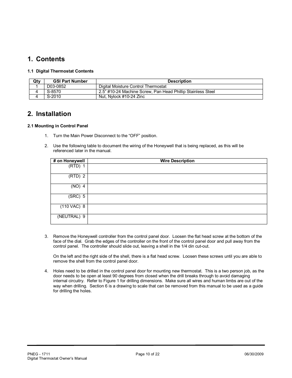 Grain Systems PNEG-1711 User Manual | Page 10 / 22