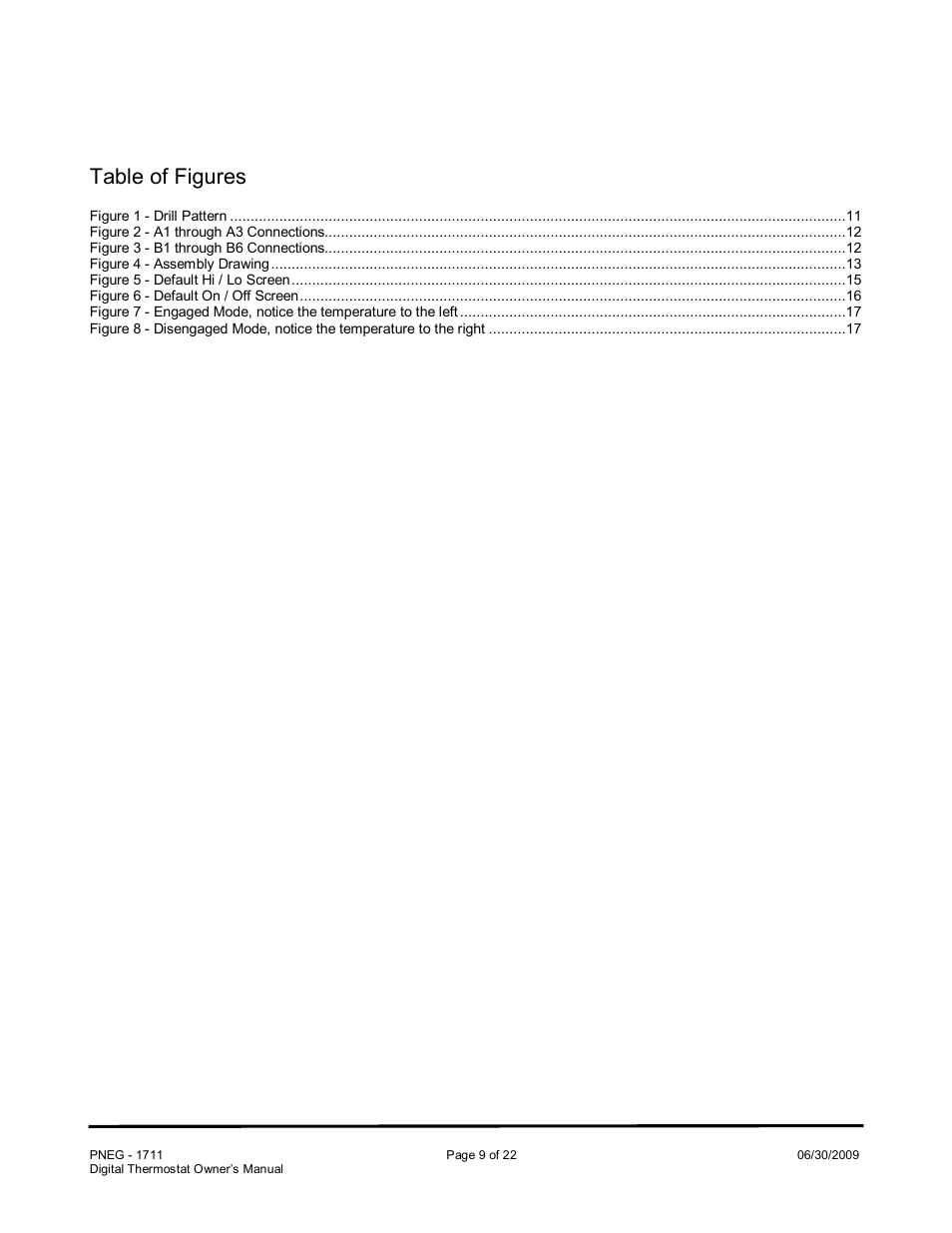 Table of figures | Grain Systems PNEG-1711 User Manual | Page 9 / 22