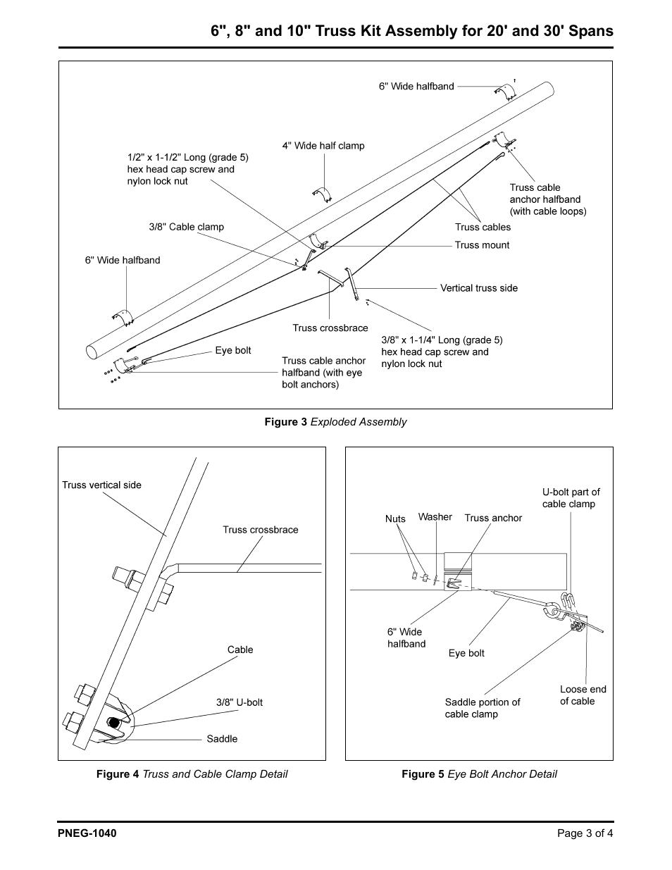 Assembly instructions, The cable | Grain Systems Unload Augers PNEG-1040 User Manual | Page 3 / 4