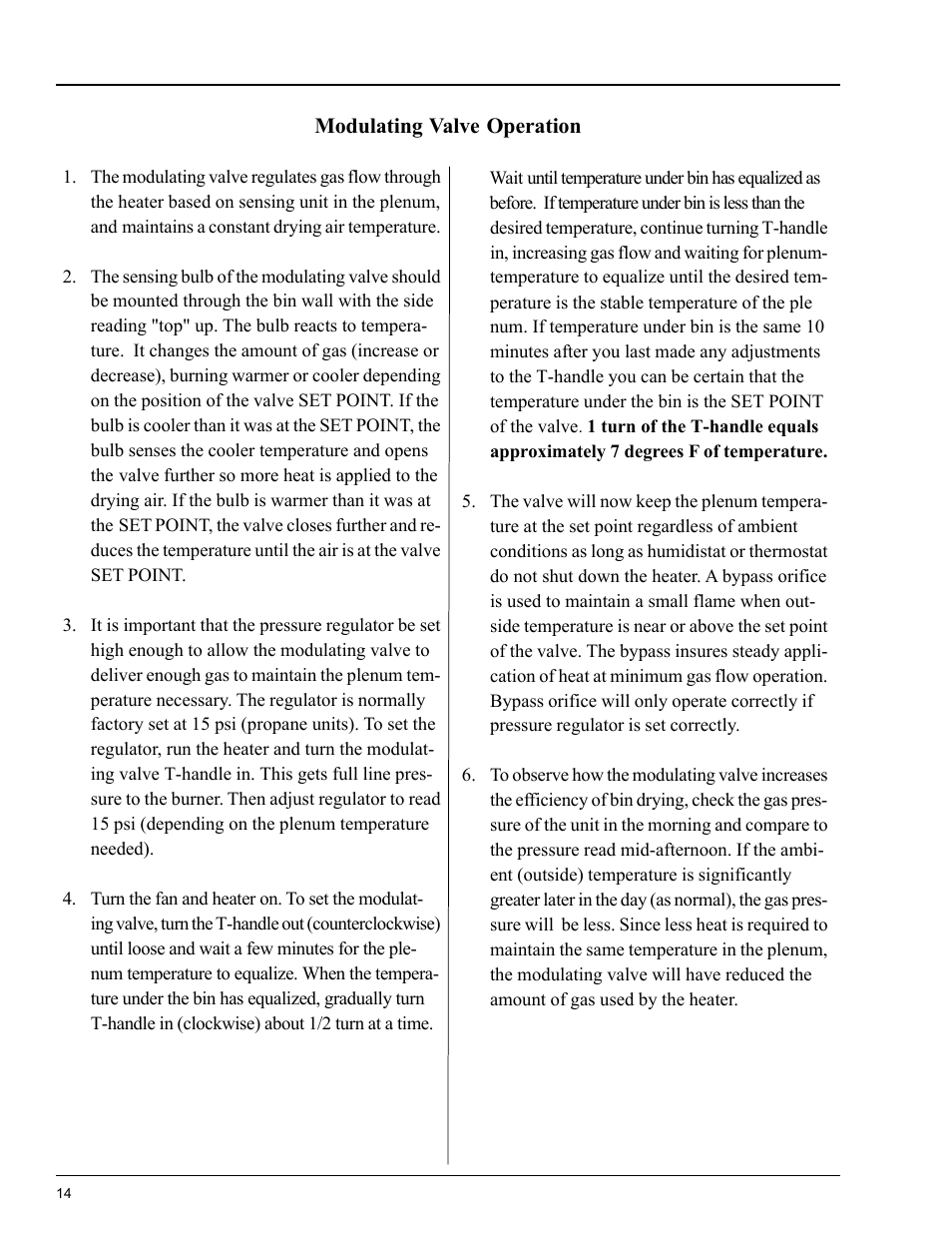 Operating procedure | Grain Systems PNEG-588 User Manual | Page 14 / 33