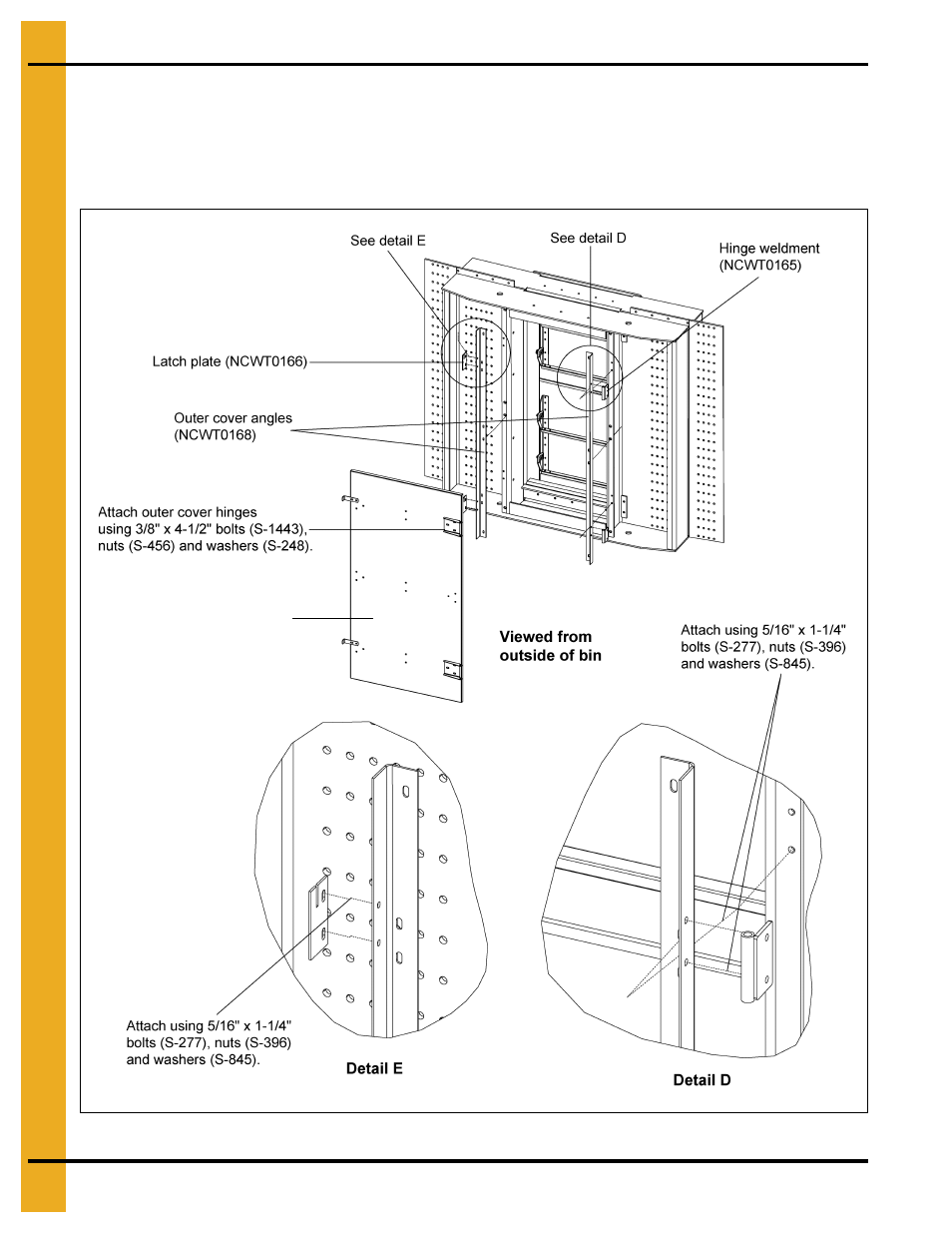 Outer door assembly (continued), Installation instructions | Grain Systems Bin Accessories PNEG-1885 User Manual | Page 20 / 26