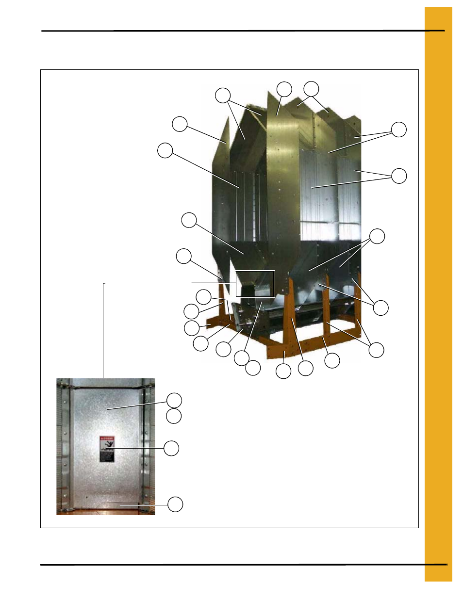Main structure assembly, Plenum (inside) screens and plenum closure doors | Grain Systems PNEG-545 User Manual | Page 11 / 70