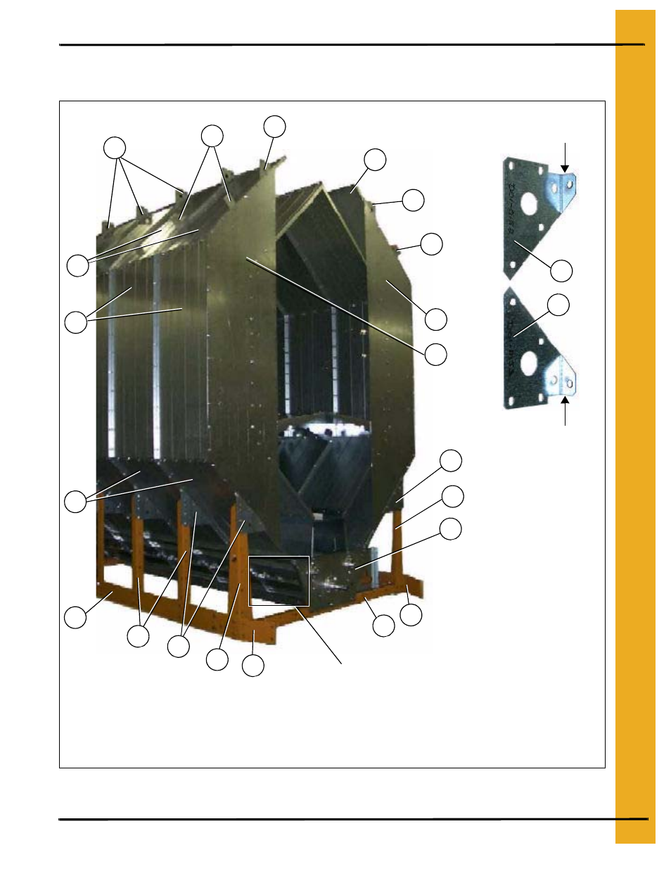 Outer screens and meter roll access door, Main structure assembly, Outer screens | Grain Systems PNEG-545 User Manual | Page 13 / 70