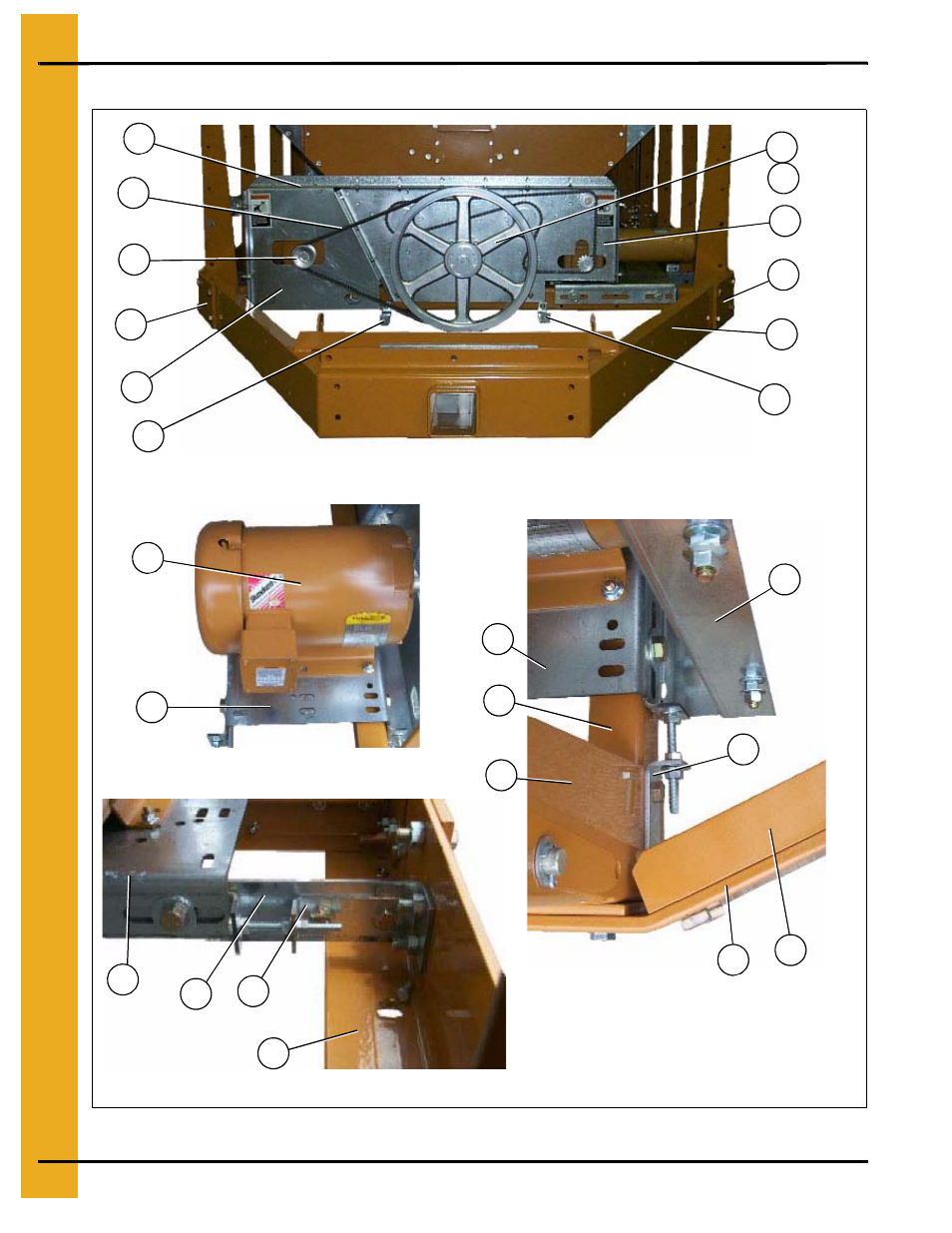 Auger and meter roll drive trains, Chapter 2 auger and meter roll drive trains, Bottom auger drive | Grain Systems PNEG-545 User Manual | Page 26 / 70