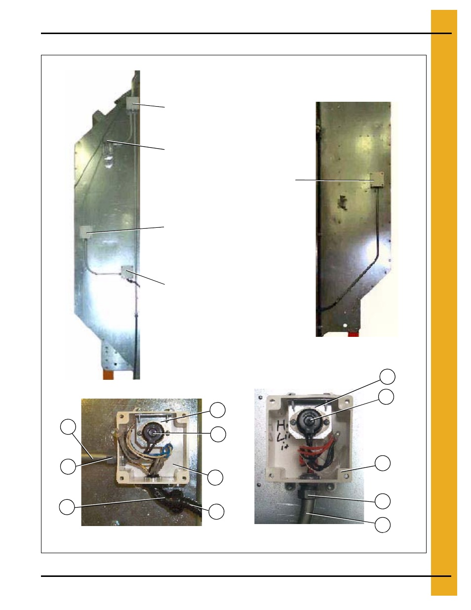 Dryer electrical conduits, Chapter 4 dryer electrical conduits, Right and left grain, and plenum high-limits | Grain Systems PNEG-545 User Manual | Page 47 / 70