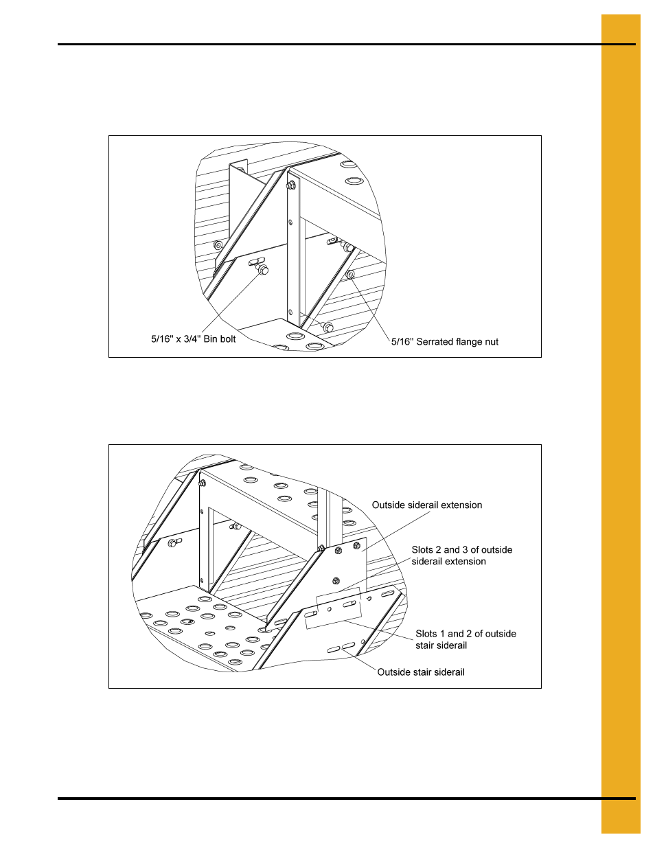 Outside stair siderail attachment | Grain Systems Bin Accessories PNEG-1112 User Manual | Page 27 / 52