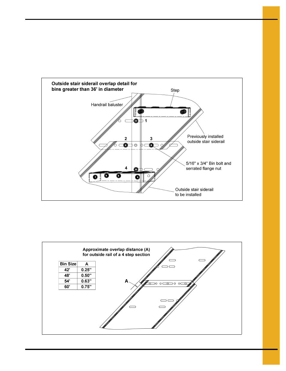 Attaching the outside siderail | Grain Systems Bin Accessories PNEG-1112 User Manual | Page 33 / 52
