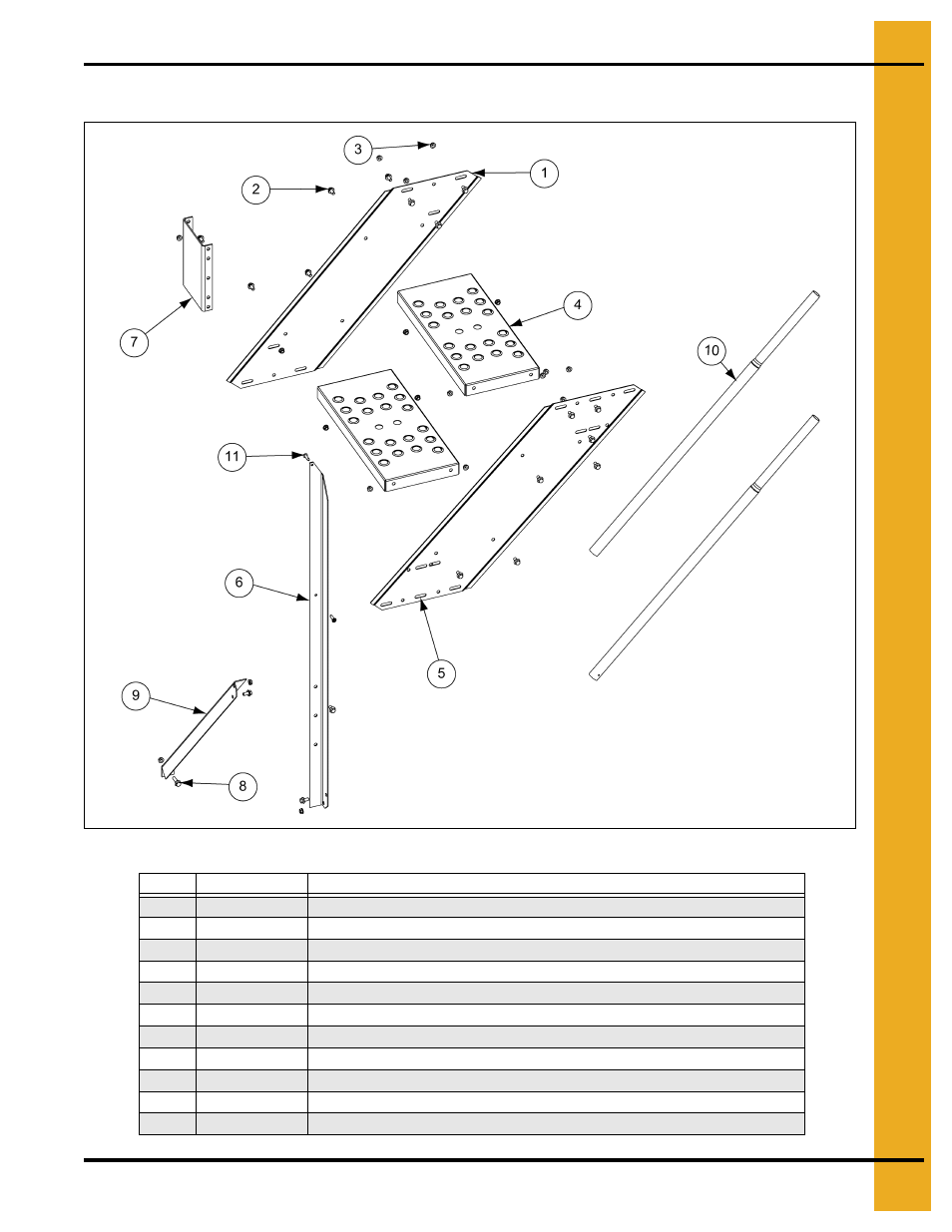 Stair section components (str1000), Parts list | Grain Systems Bin Accessories PNEG-1112 User Manual | Page 47 / 52