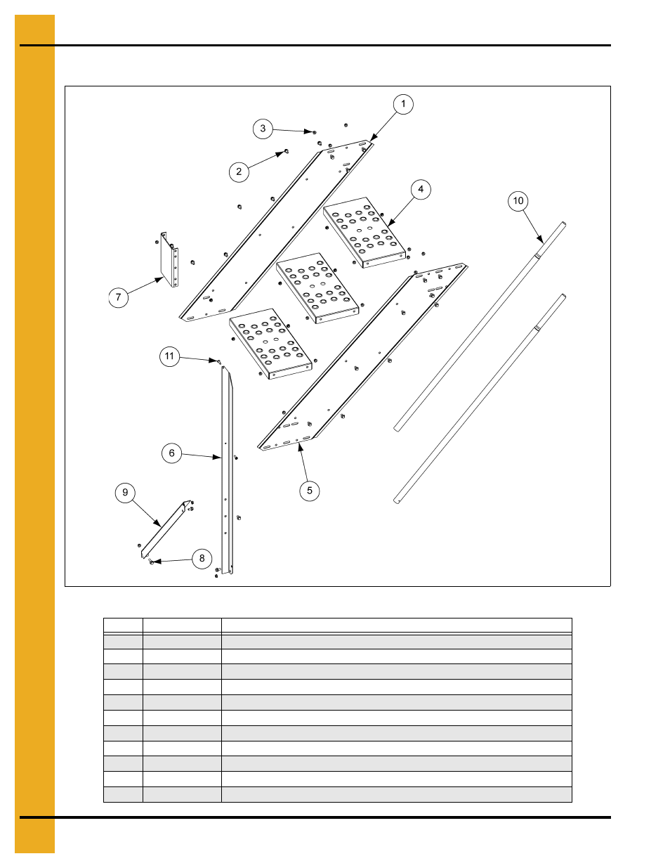 Stair section components (str1001), Parts list | Grain Systems Bin Accessories PNEG-1112 User Manual | Page 48 / 52