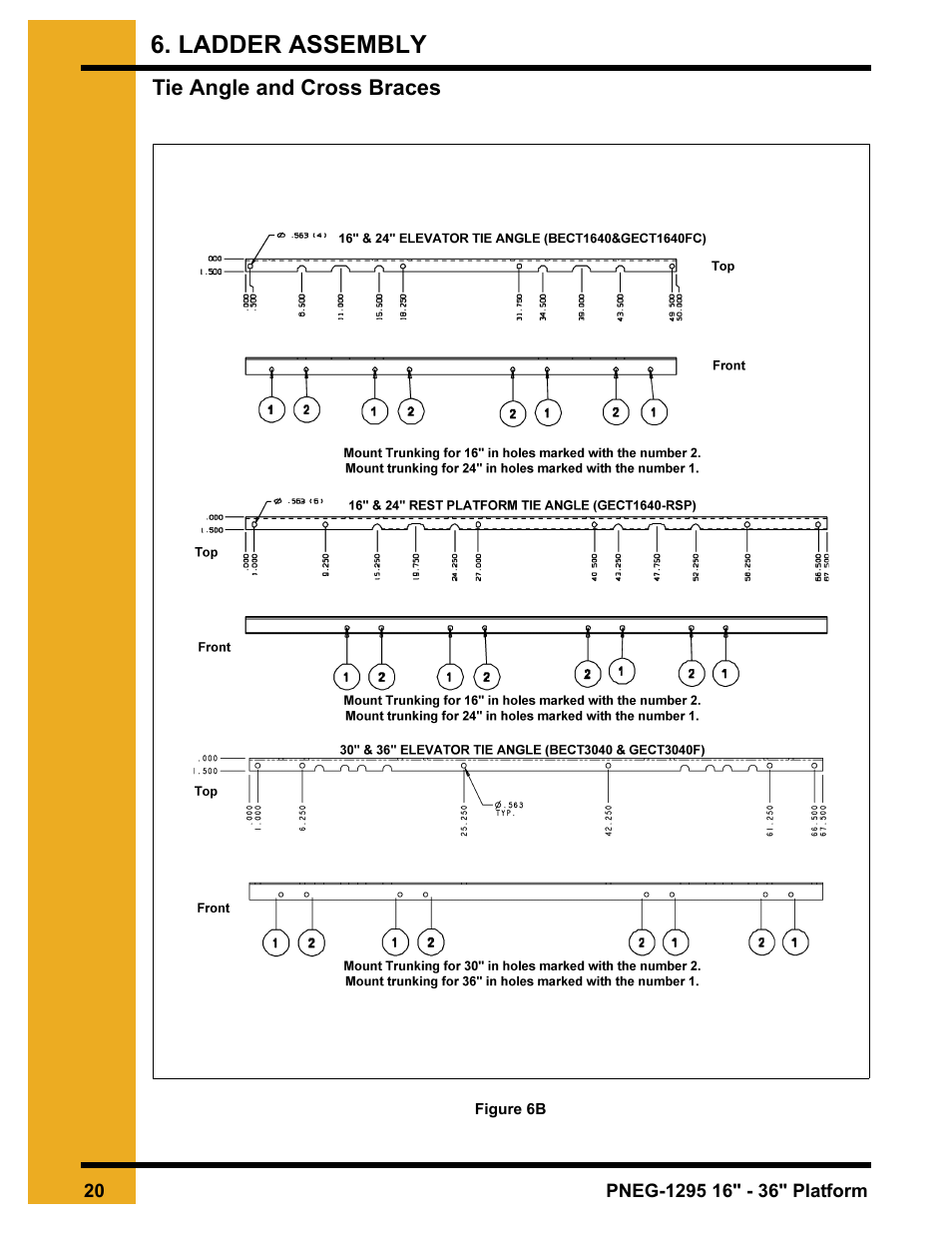 Tie angle and cross braces, Ladder assembly | Grain Systems Bucket Elevtors, Conveyors, Series II Sweeps PNEG-1295 User Manual | Page 20 / 46