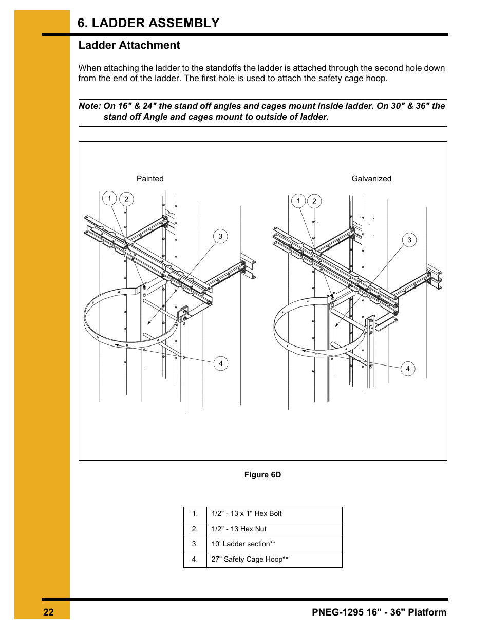 Ladder attachment, Ladder assembly | Grain Systems Bucket Elevtors, Conveyors, Series II Sweeps PNEG-1295 User Manual | Page 22 / 46
