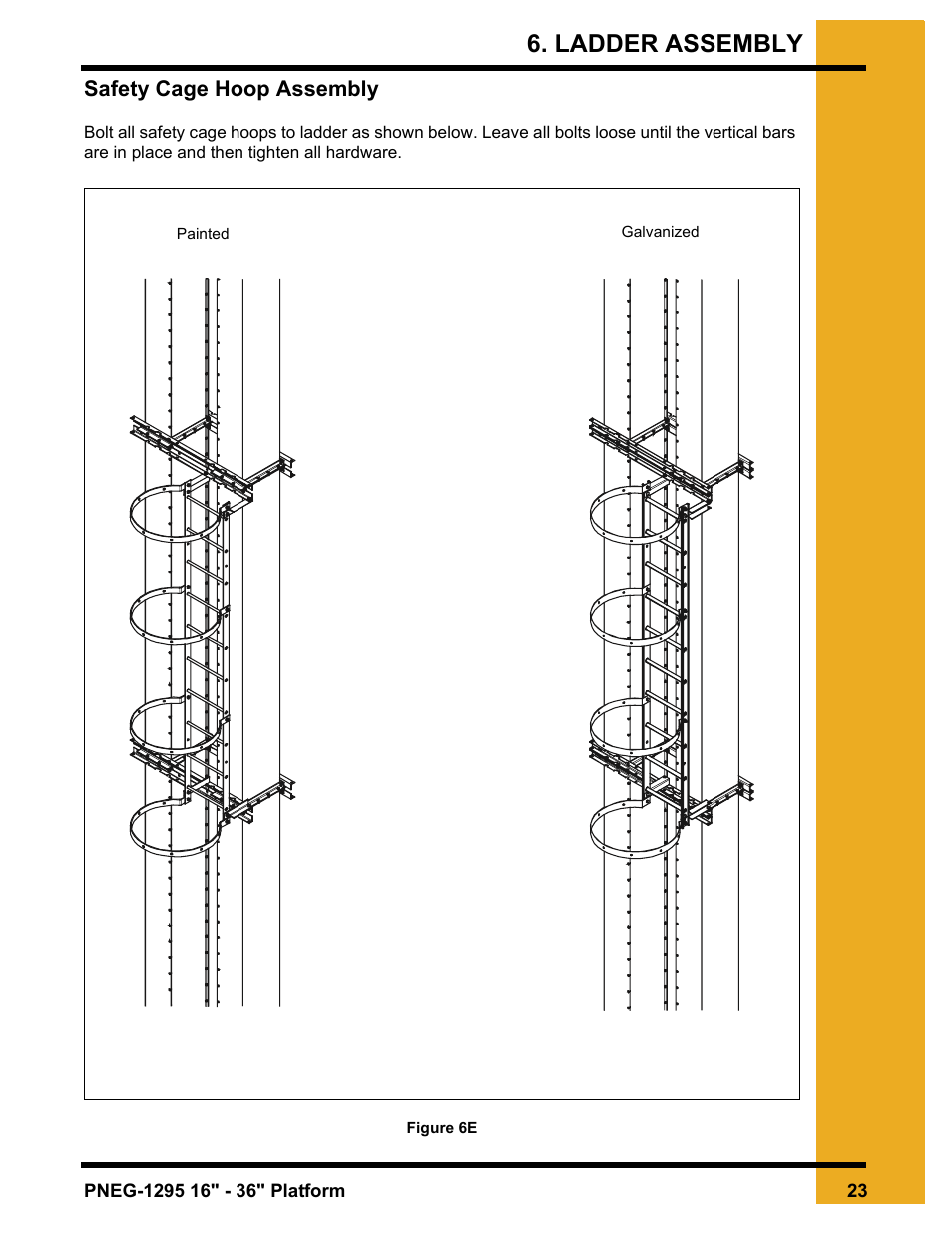 Safety cage hoop assembly, Ladder assembly | Grain Systems Bucket Elevtors, Conveyors, Series II Sweeps PNEG-1295 User Manual | Page 23 / 46