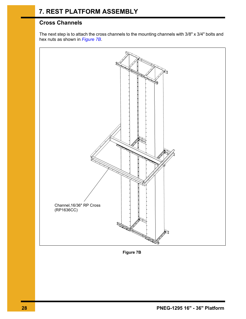 Cross channels, Rest platform assembly | Grain Systems Bucket Elevtors, Conveyors, Series II Sweeps PNEG-1295 User Manual | Page 28 / 46