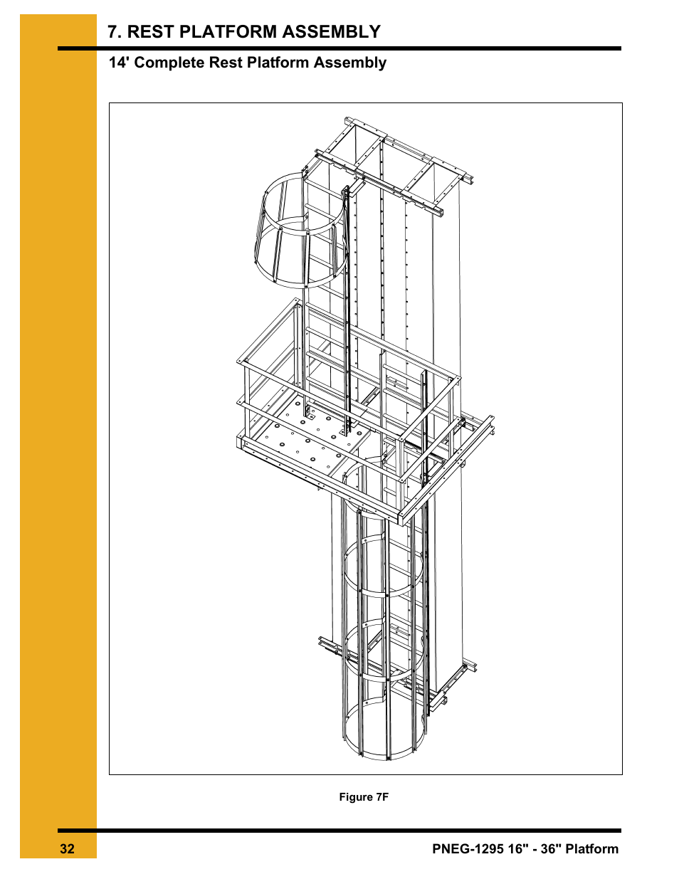 14' complete rest platform assembly, Rest platform assembly | Grain Systems Bucket Elevtors, Conveyors, Series II Sweeps PNEG-1295 User Manual | Page 32 / 46
