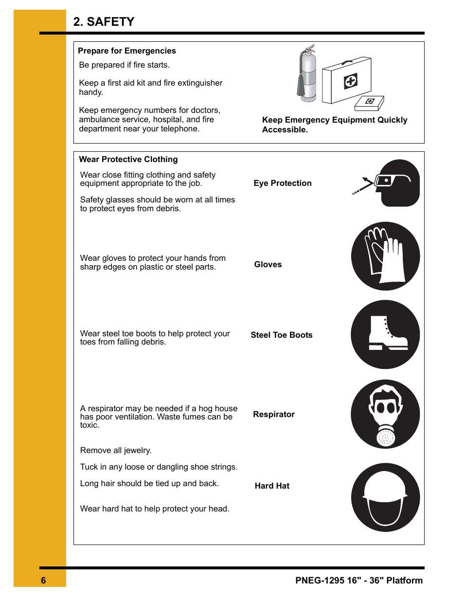 Safety | Grain Systems Bucket Elevtors, Conveyors, Series II Sweeps PNEG-1295 User Manual | Page 6 / 46