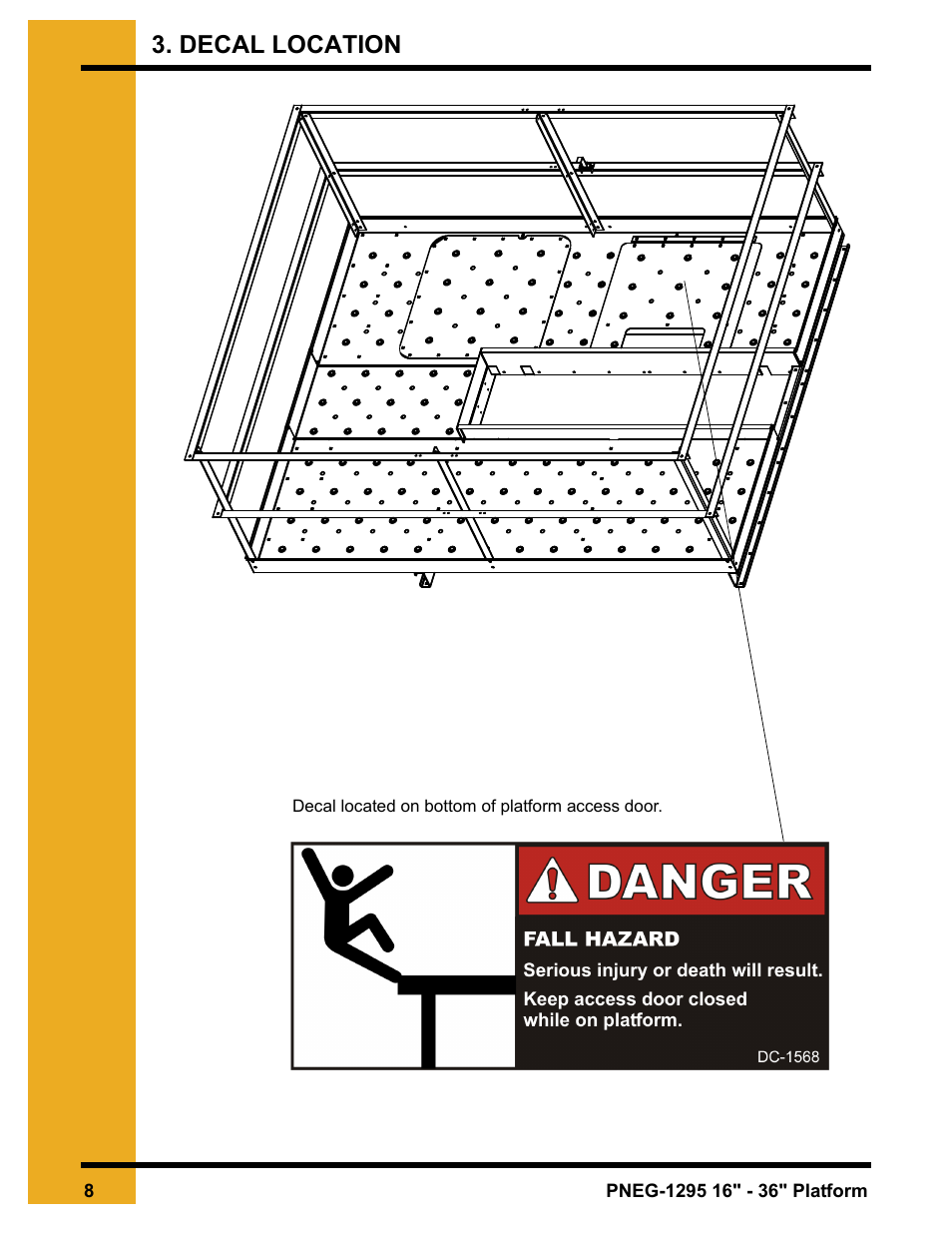Decal location, Chapter 3 decal location | Grain Systems Bucket Elevtors, Conveyors, Series II Sweeps PNEG-1295 User Manual | Page 8 / 46