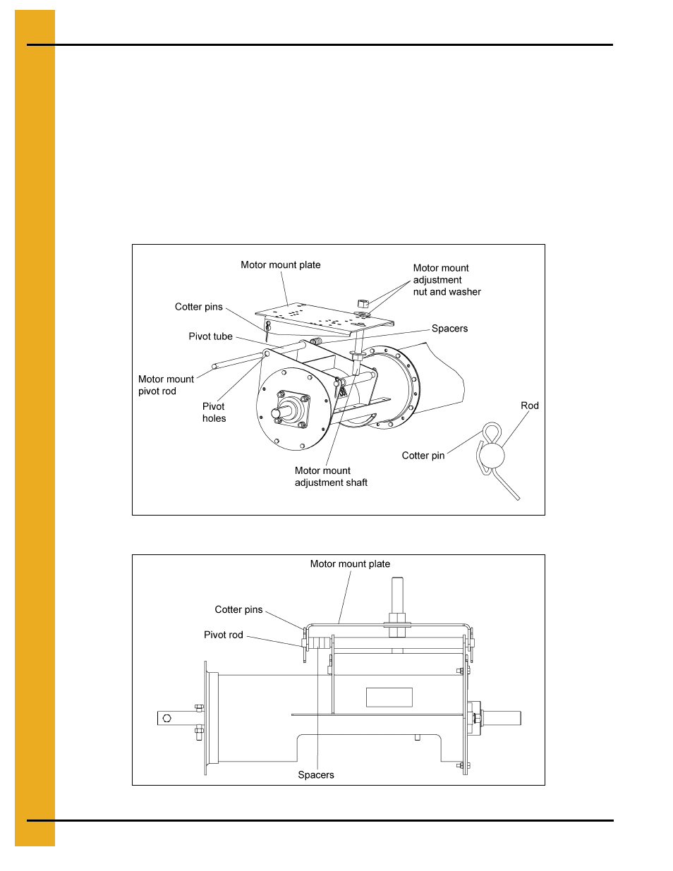 Installing the motor mount plate | Grain Systems Custom, Utility and Bulk Tank Augers PNEG-1434 User Manual | Page 18 / 38